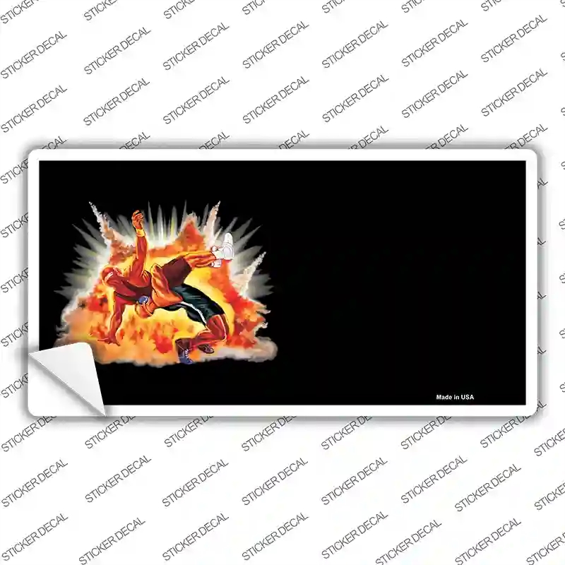 LP-3805s-XL Wrestling Offset Novelty Sticker Decal, Extra Large