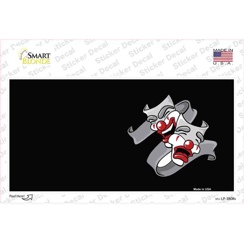 LP-3808s-M Theater Drama Offset Novelty Sticker Decal, Medium