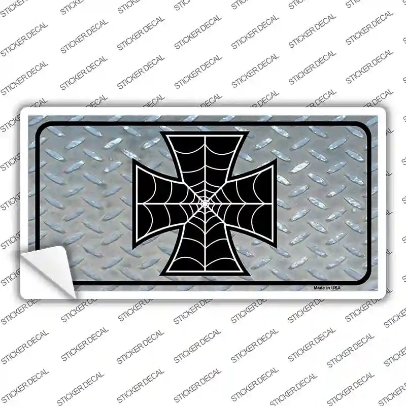 LP-3812s-XL Maltese Cross Spider Web Novelty Sticker Decal, Extra Large