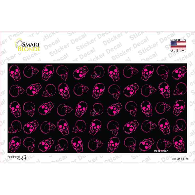 LP-3817s-M Purple Skulls Novelty Sticker Decal, Medium