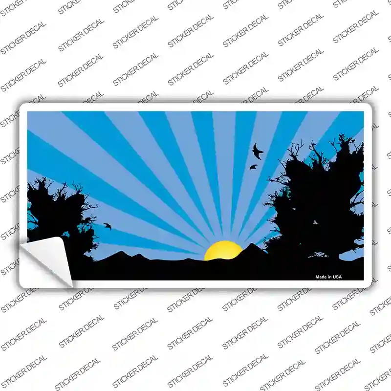 LP-3836s-S Southwest Blue Sunset Novelty Sticker Decal, Small