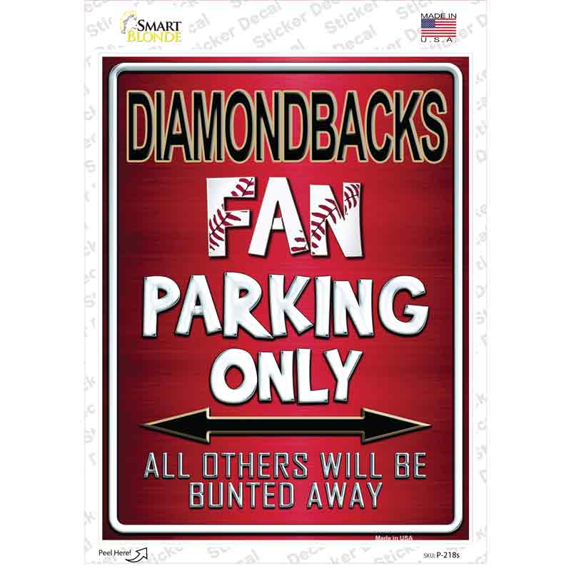 P-218s-M Diamondbacks Novelty Rectangle Sticker Decal, Medium