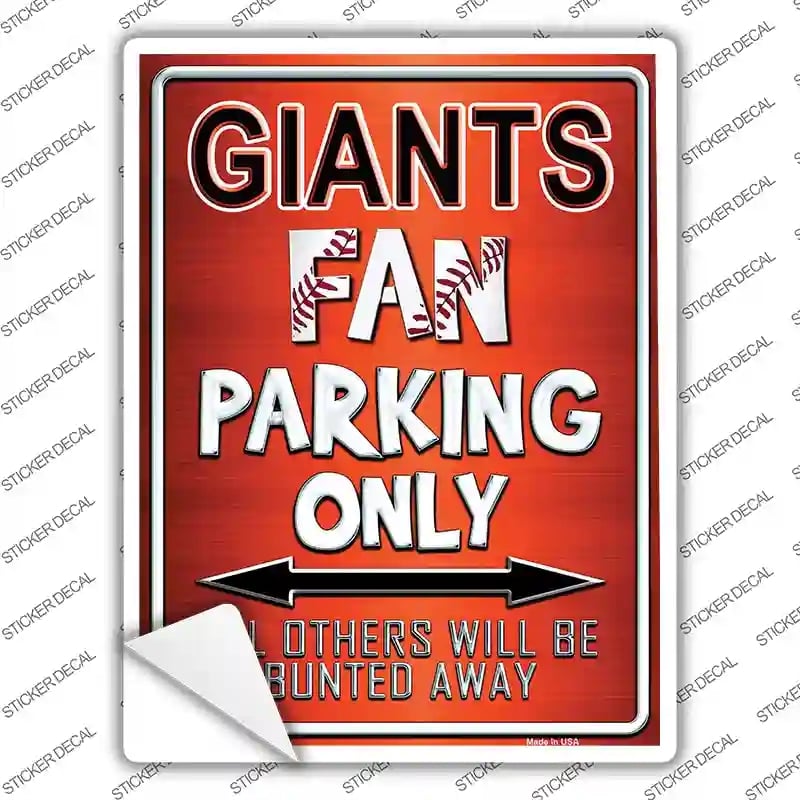 P-220s-XL Giants Orange Novelty Rectangle Sticker Decal, Extra Large