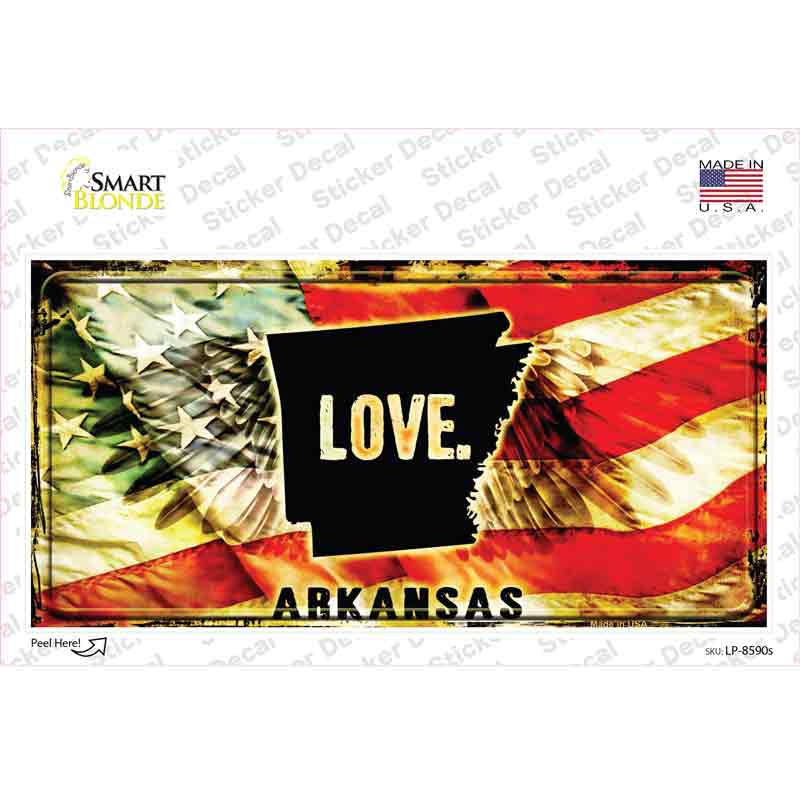 LP-8590s-M Arkansas Love Novelty Sticker Decal, Medium