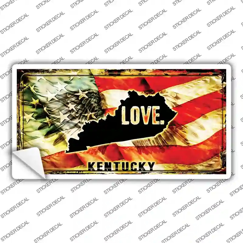 LP-8603s-S Kentucky Love Novelty Sticker Decal, Small