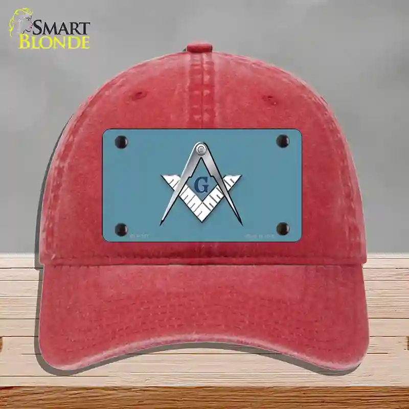 HAT13-MLP-107 Masons Logo Novelty License Plate Hat, Unconstructed Cotton - Red