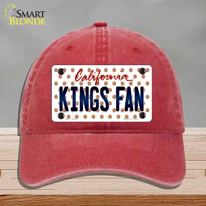 HAT13-MLP-10873 California Kings Fan Novelty License Plate Hat, Unconstructed Cotton - Red
