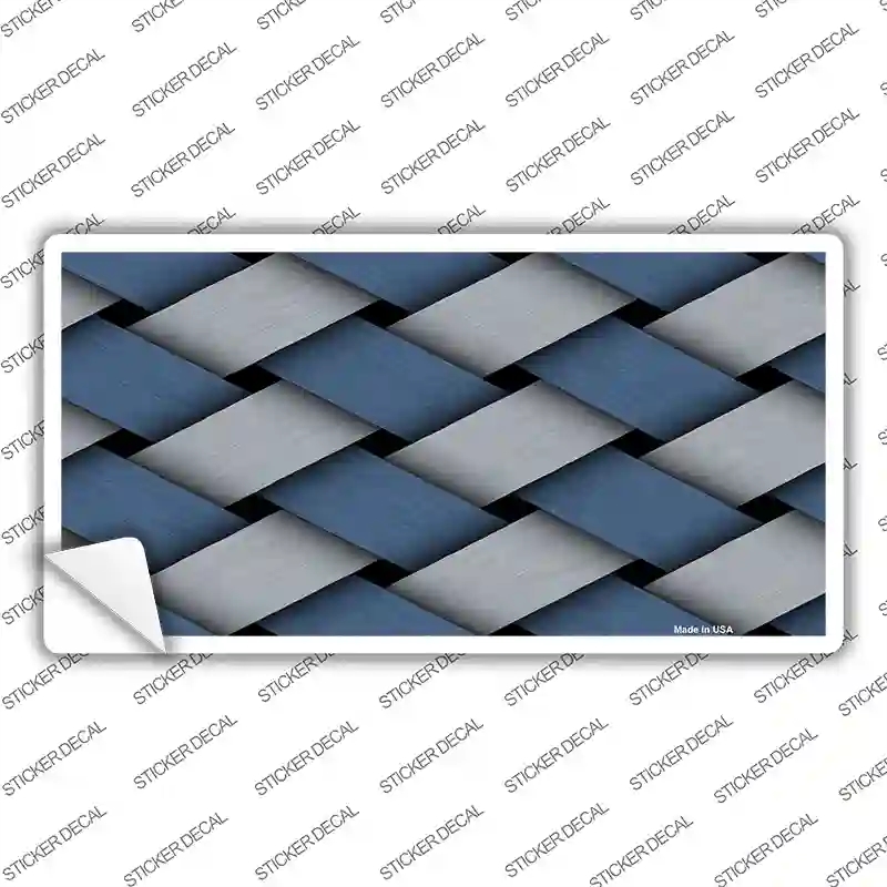 LP-5089s-L Weave Blue & Gray Novelty Sticker Decal, Large