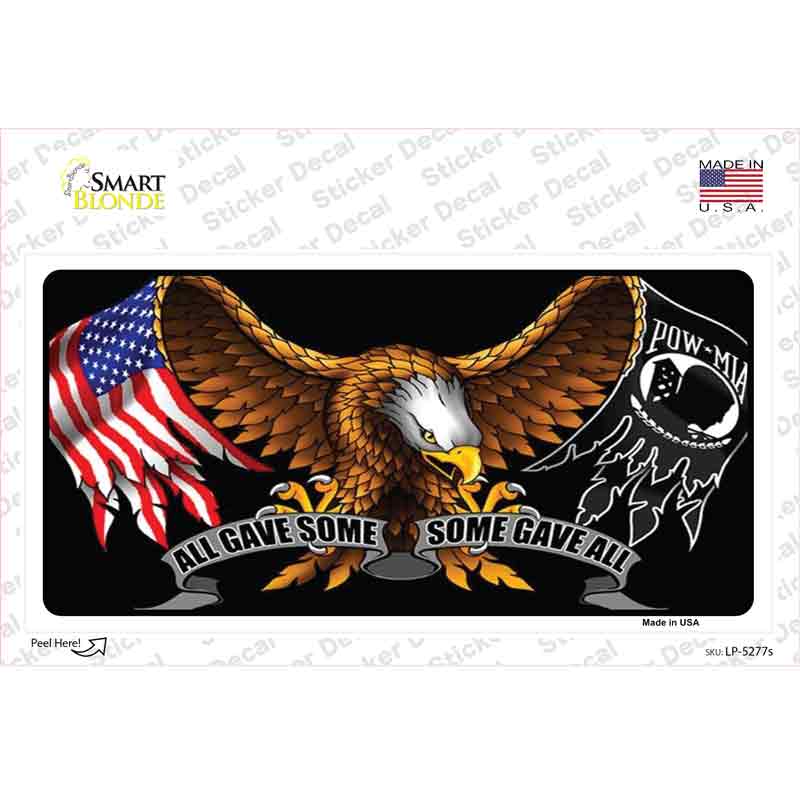 LP-5277s-M POW MIA All Gave Some - Some Gave All Novelty Sticker Decal, Medium