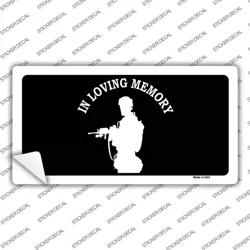 LP-5411s-S In Loving Memory Standing Novelty Sticker Decal, Small