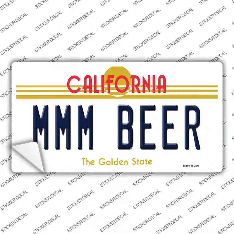 LP-6859s-XL MMM Beer California Novelty Sticker Decal, Extra Large
