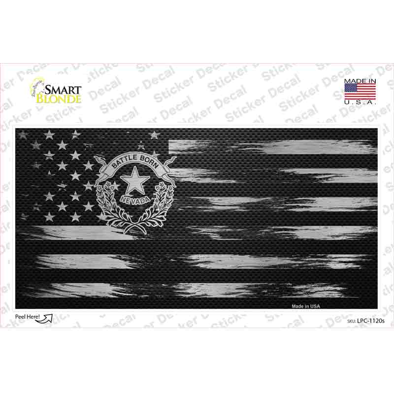 LPC-1120s-M Nevada Carbon Fiber Novelty Sticker Decal, Medium