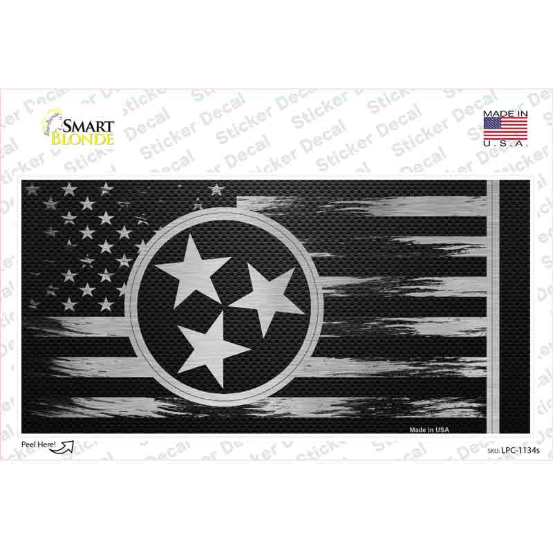 LPC-1134s-M Tennessee Carbon Fiber Novelty Sticker Decal, Medium