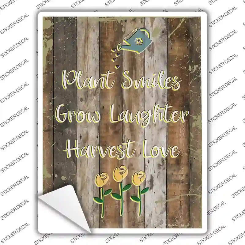 P-3507s-S Plant Grow Harvest Novelty Rectangular Sticker Decal, Small