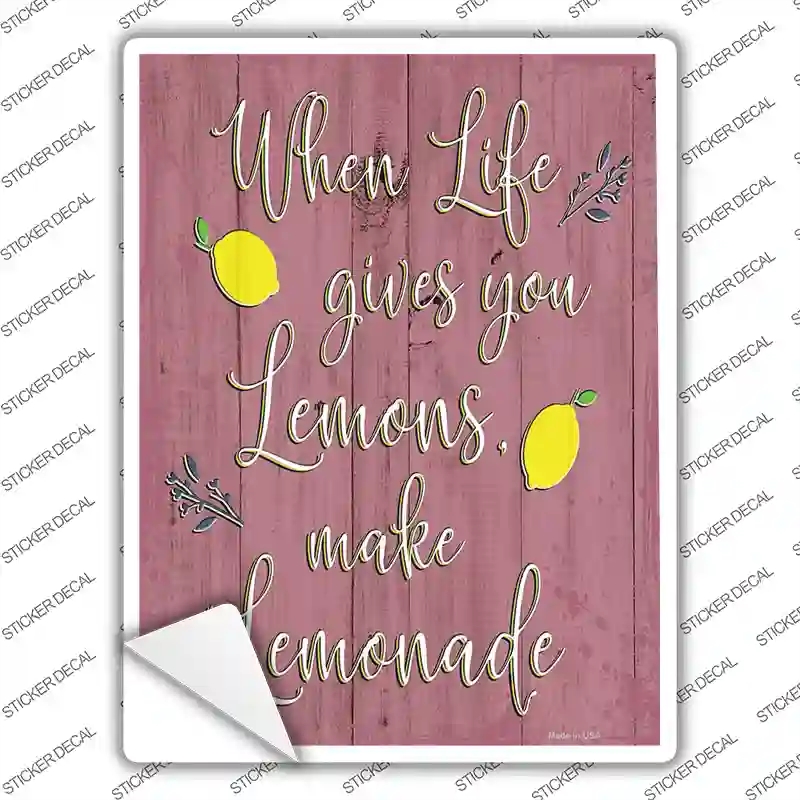 P-3509s-XL When Life Gives You Lemons Novelty Rectangular Sticker Decal, Extra Large