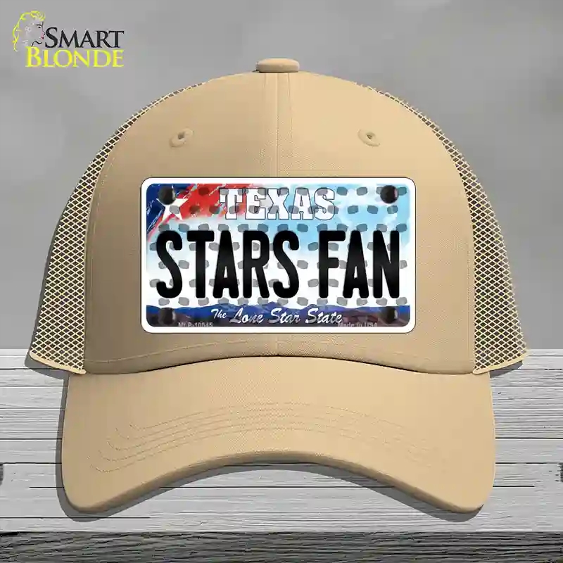 HAT15-MLP-10845 Stars Fan Texas Novelty License Plate Hat, Mesh - Khaki