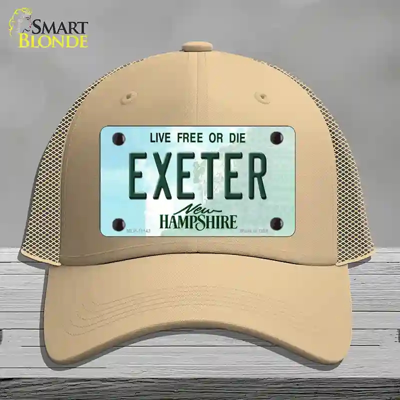 HAT15-MLP-11143 Exeter   Hampshire State Novelty License Plate Hat, Mesh - Khaki