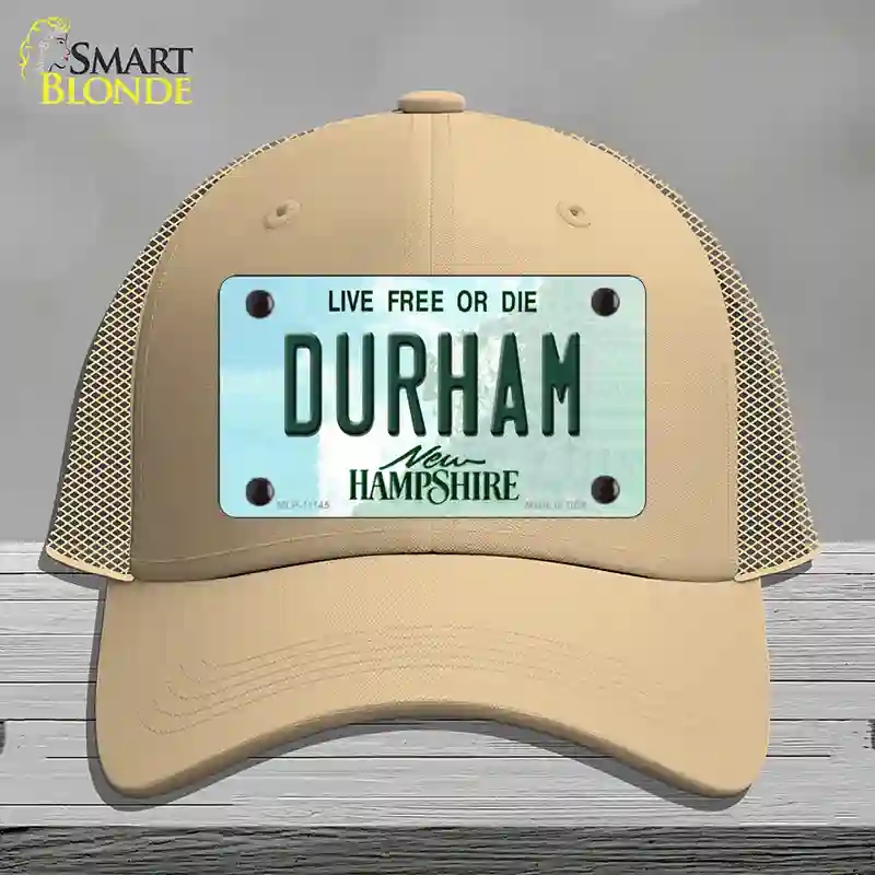 HAT15-MLP-11145 Durham   Hampshire State Novelty License Plate Hat, Mesh - Khaki