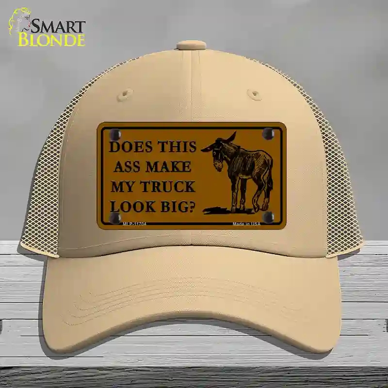HAT15-MLP-11704 Does This Ass Novelty License Plate Hat, Mesh - Khaki