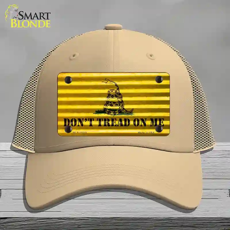 HAT15-MLP-11810 Dont Tread on Me Novelty License Plate Hat, Mesh - Khaki