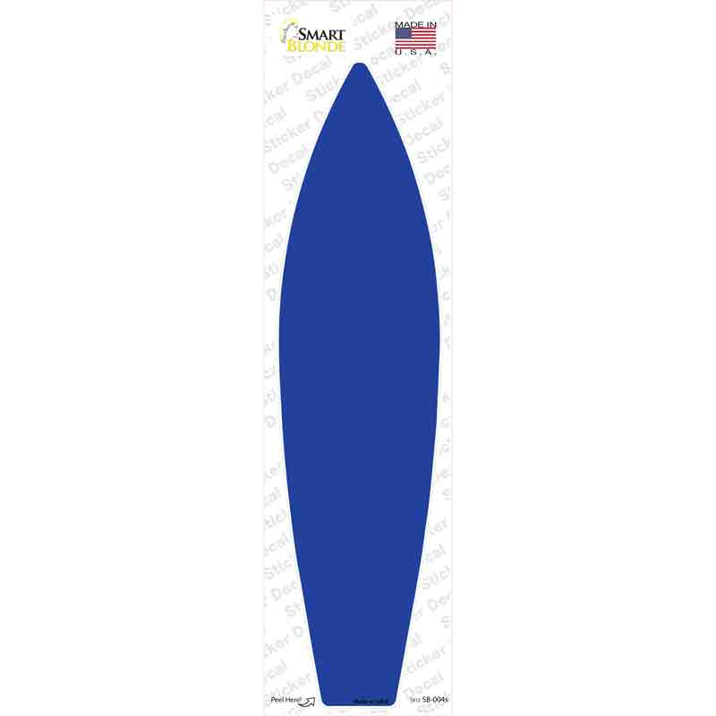 SB-004s-M Blue Solid Novelty Surfboard Sticker Decal, Medium