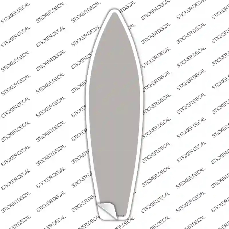 SB-008s-XL Gray Solid Novelty Surfboard Sticker Decal, Extra Large