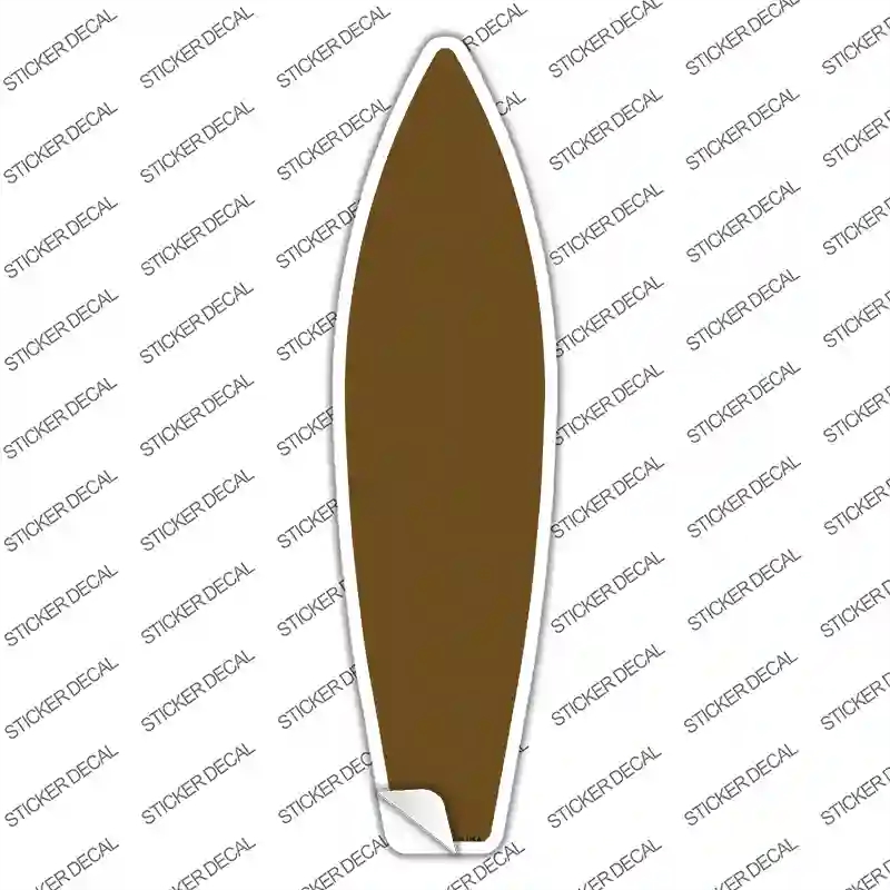 SB-010s-XL Brown Solid Novelty Surfboard Sticker Decal, Extra Large