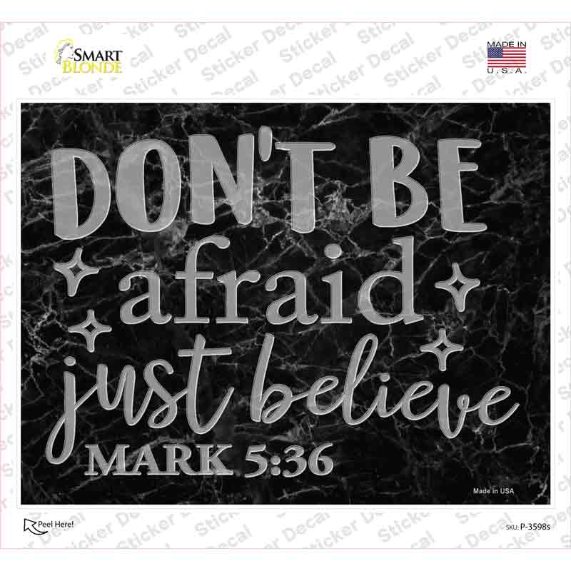 P-3598s-M Just Believe Bible Verse Novelty Rectangle Sticker Decal, Medium