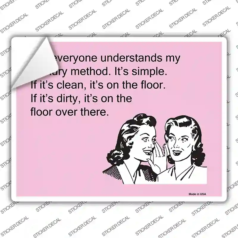 P-929s-S Not Everyone Understands My Laundry Method Novelty Rectangle Sticker Decal, Small