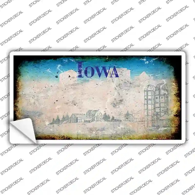 LP-8132s-L Iowa State Rusty Novelty Sticker Decal, Large