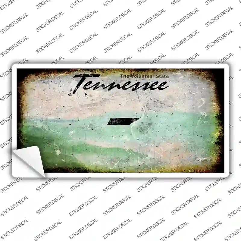 LP-8159s-L Tennessee State Rusty Novelty Sticker Decal, Large