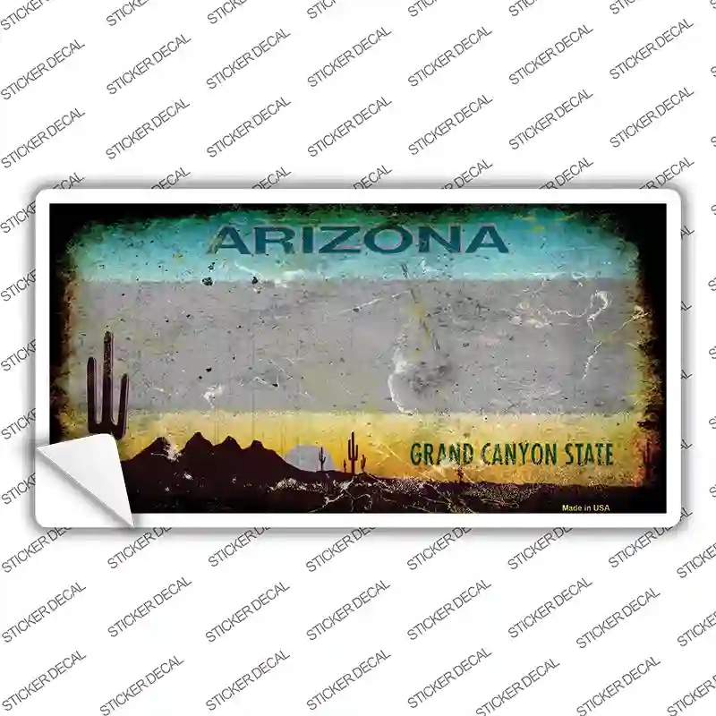 LP-8169s-S Arizona Gray Rusty Novelty Sticker Decal, Small