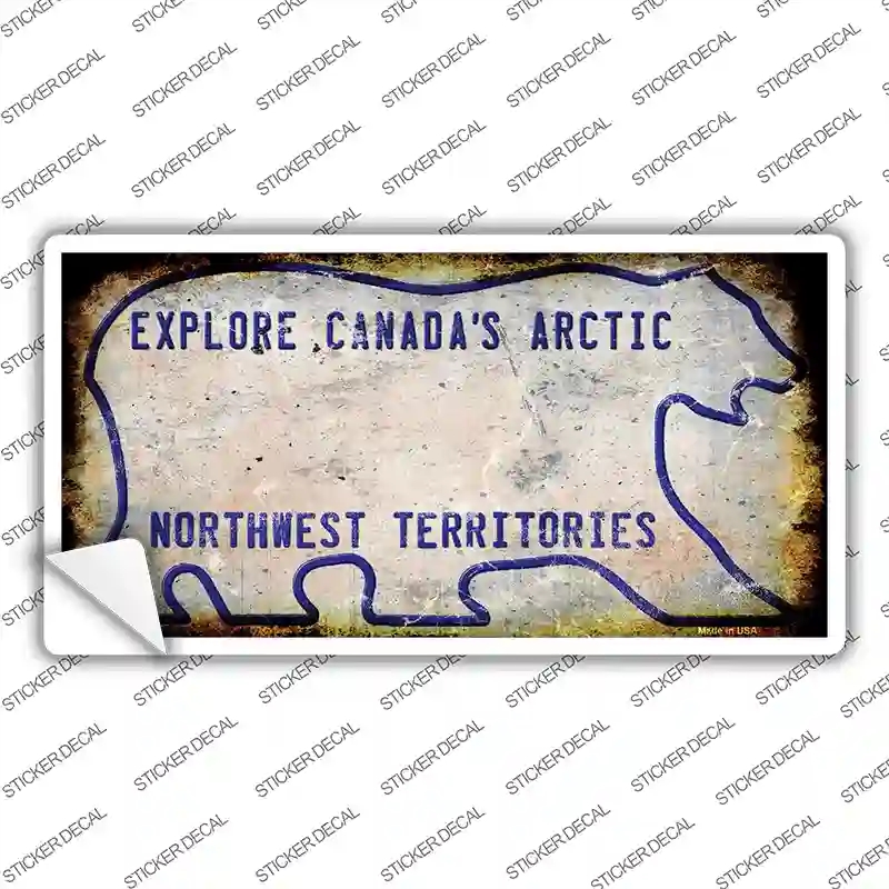 LP-8180s-S Northwest Territories Rusty Novelty Sticker Decal, Small