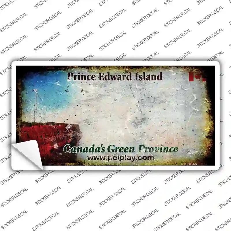 LP-8183s-L Prince Edward Island Rusty Novelty Sticker Decal, Large