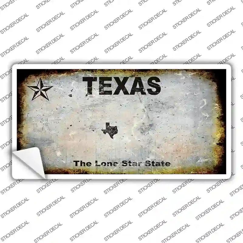 LP-8204s-S Texas Rusty Novelty Sticker Decal, Small