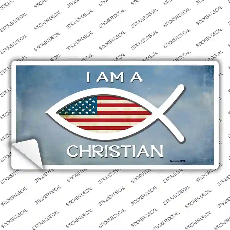 LP-8250s-S I Am A Christian Novelty Sticker Decal, Small