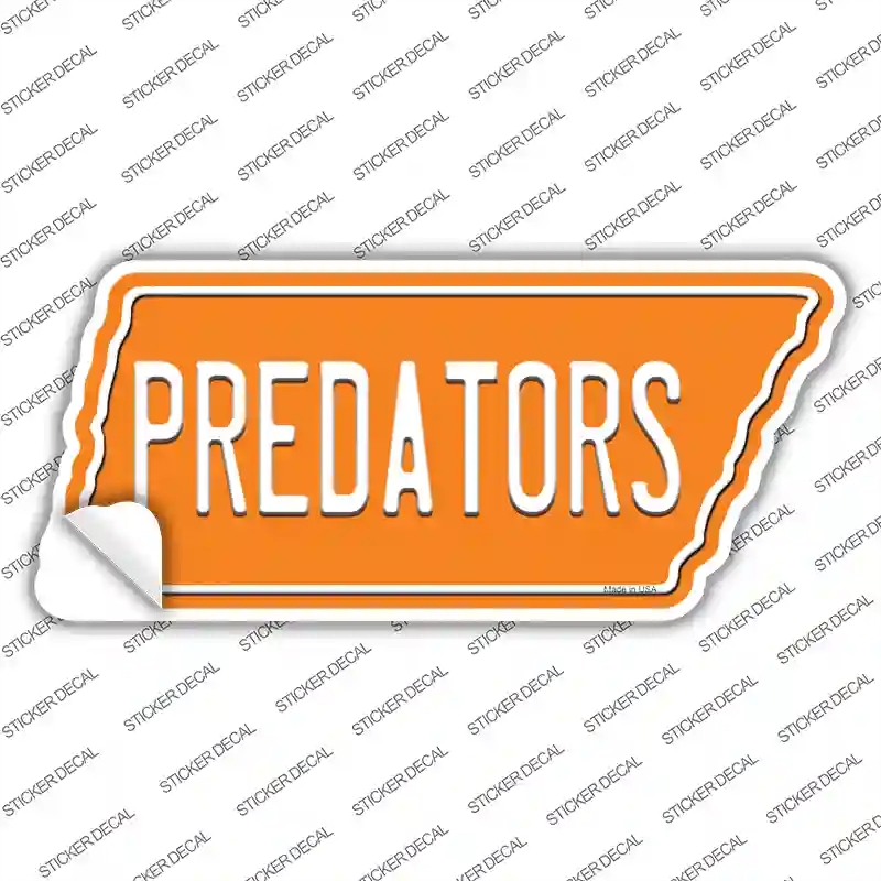 TN-029s-XL Predators Novelty Tennessee Shape Sticker Decal, Extra Large