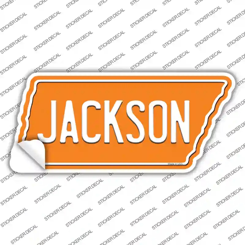 TN-048s-L Jackson Novelty Tennessee Shape Sticker Decal, Large