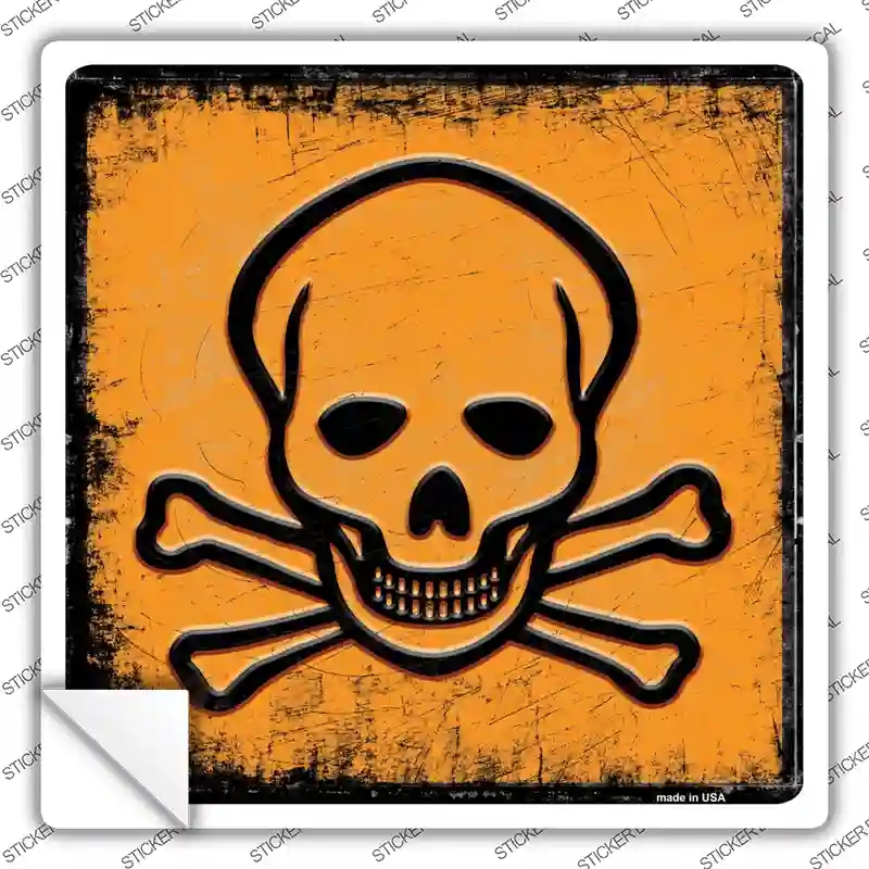 SQ-888s-L Danger Novelty Square Sticker Decal, Large