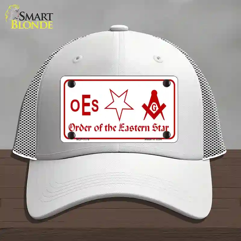 HAT19-MLP-1176 Order of the Eastern Star Novelty License Plate Hat, Mesh - White