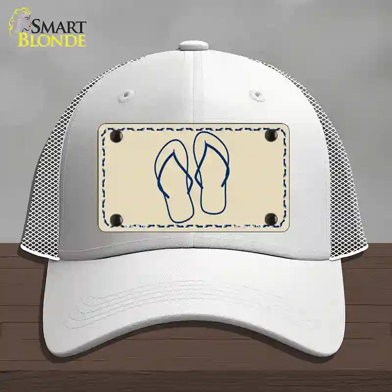 HAT19-MLP-1178 Flip Flops Novelty License Plate Hat, Mesh - White