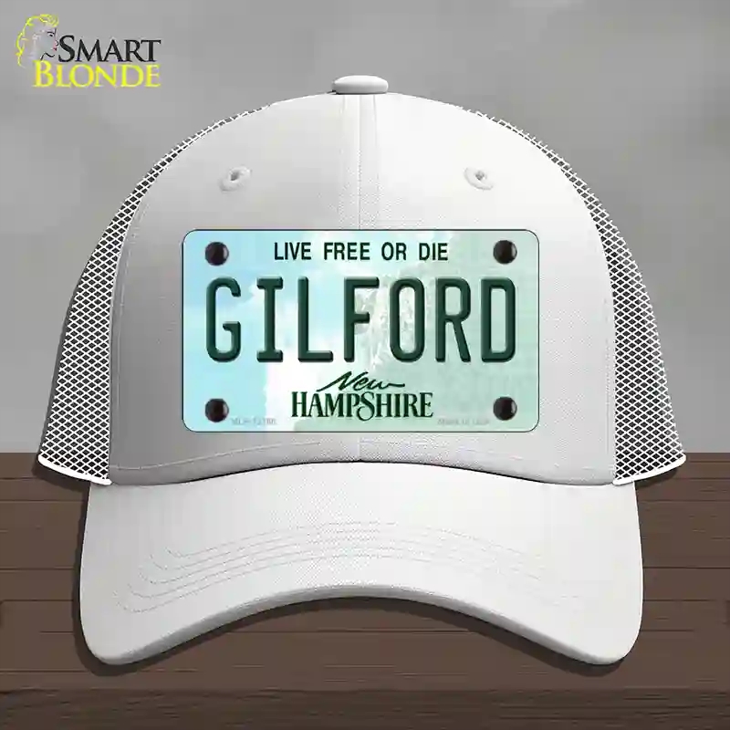 HAT19-MLP-12168 Gilford   Hampshire Novelty License Plate Hat, Mesh - White