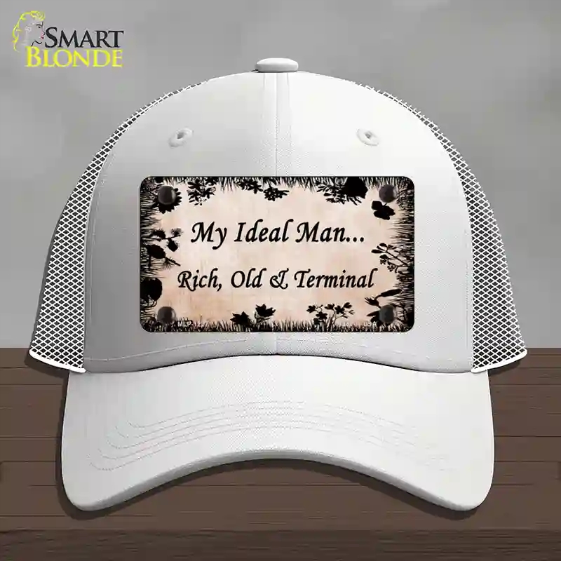 HAT19-MLP-1227 Rich Old & Terminal Novelty License Plate Hat, Mesh - White
