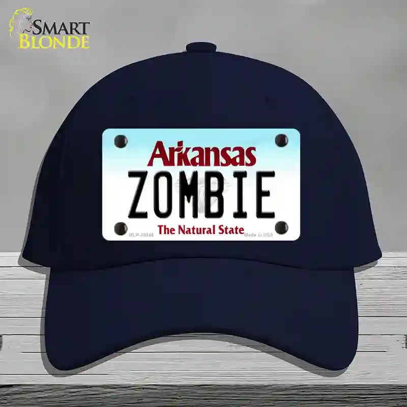 HAT20-MLP-10046 Zombie Arkansas Novelty License Plate Hat, Cotton - Navy