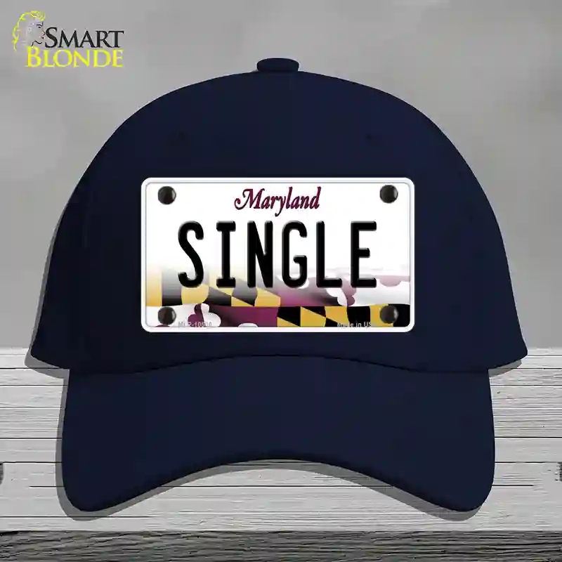 HAT20-MLP-10506 Single Maryland Novelty License Plate Hat, Cotton - Navy