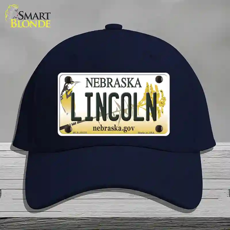 HAT20-MLP-10570 Lincoln Nebraska Novelty License Plate Hat, Cotton - Navy