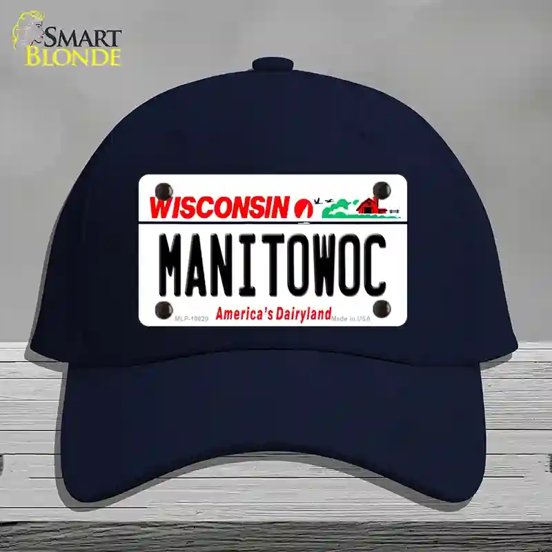 HAT20-MLP-10620 Manitowoc Wisconsin Novelty License Plate Hat, Cotton - Navy