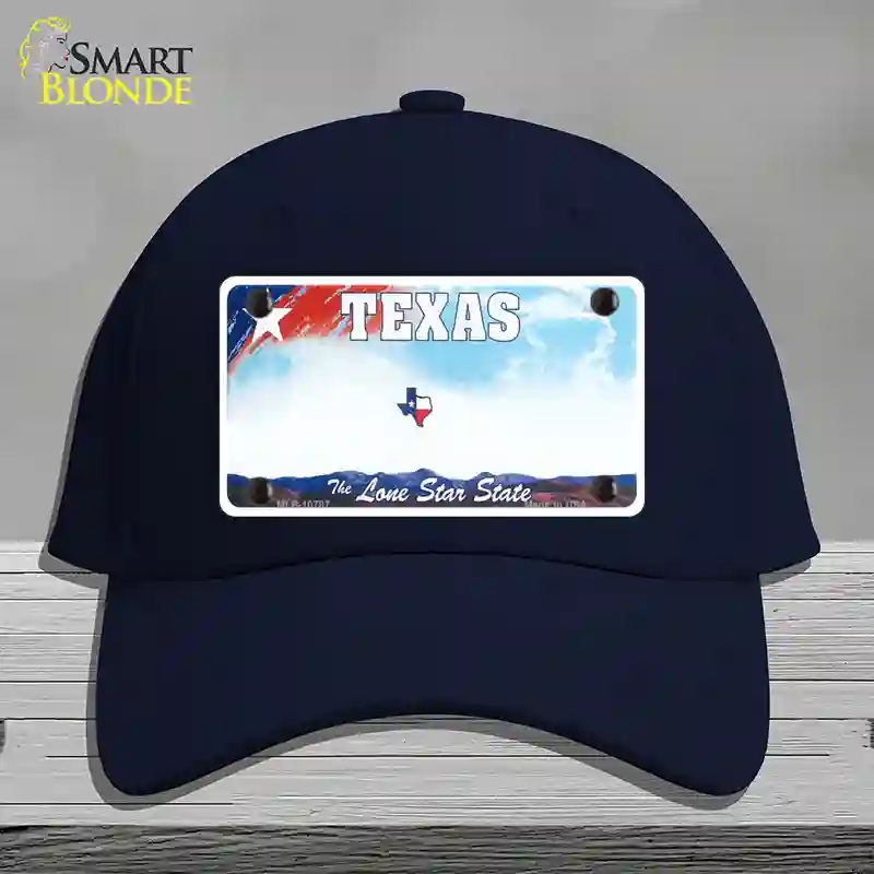 HAT20-MLP-10787 Texas   State Novelty License Plate Hat, Cotton - Navy