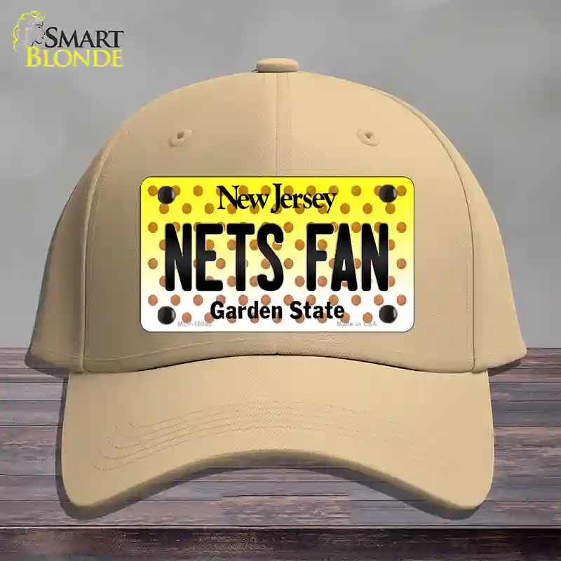 HAT22-MLP-10865 Nets Fan   Jersey Novelty License Plate Hat, Cotton - Khaki