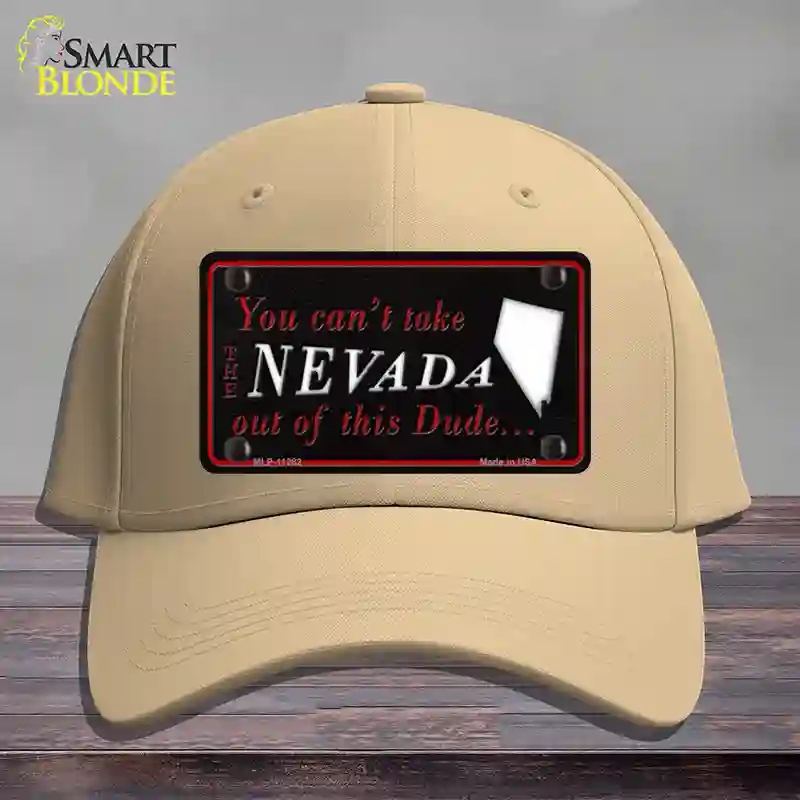 HAT22-MLP-11282 Nevada Dude Novelty License Plate Hat, Cotton - Khaki